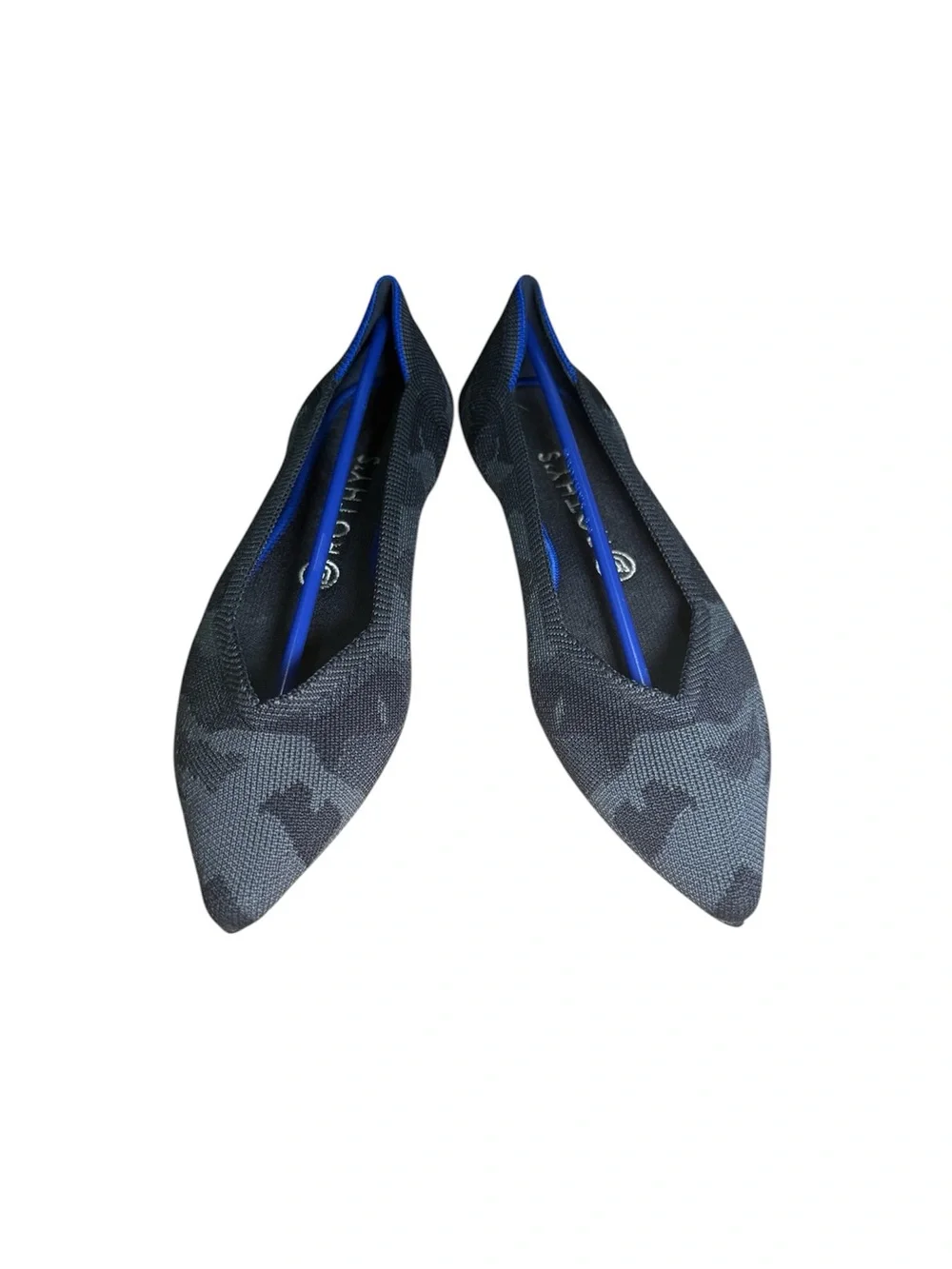 Rothy's The Point Black Camo Pointed Toe Flats Size 8.5 w/ Box